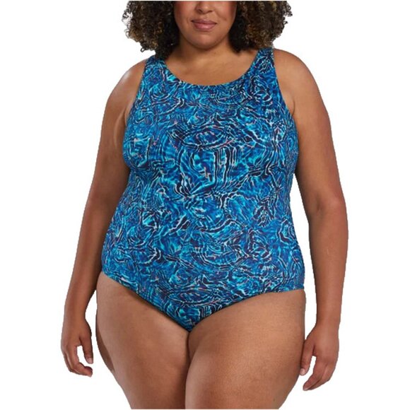 TYR Women's Control Fit One Piece Swimsuit, (Blue, XXL) - Picture 1 of 2